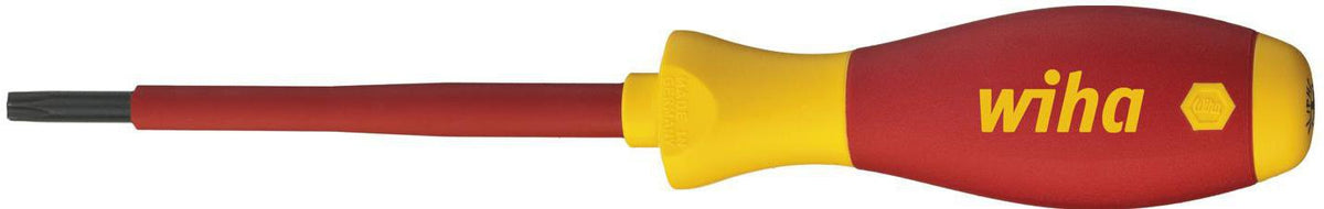 Wiha VDE-Schraubendreher 3251 Gr. T 10 slim Fix – Isolierter Torx-Schraubendreher, 100 mm Klinge