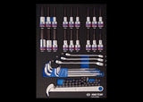 KING TONY Profi-Werkzeuge - Inbus-, TORX® und 6-Kant Bit-Set, EVAWAVE - 31 tlg. 990131MRE