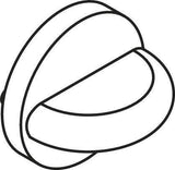 HEWI Schlüsselrosetten-Paar 306.23PB 90 – Rund, PZ, 55 mm, tiefschwarz matt, für Türstärke 38,1–48 mm