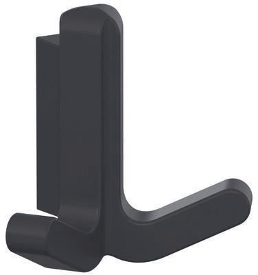 HEWI Doppelhaken Serie 477 – Elastischer Mantelhaken in Senfgelb, H 69 mm