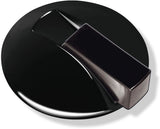 HEWI Bodentürpuffer 625 90 Ø 85 mm tiefschwarz – gefedert, diebstahlgeschützt, Dübelmontage