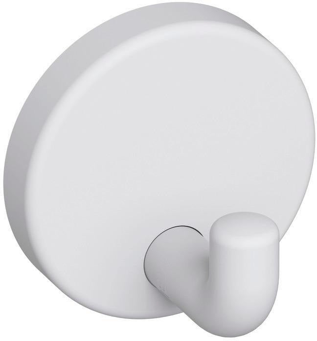 HEWI Einzelhaken 801.90.010 – Wandhaken in Rubinrot, Ø 40 mm, Polyamid