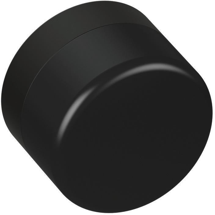HEWI Wandtürpuffer 610 tiefschwarz, Ø 35 mm, 24 mm lang, diebstahlgeschützt