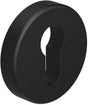 HEWI Schlüsselrosetten-Paar 306.23PB 90 – Rund, PZ, 55 mm, tiefschwarz matt, für Türstärke 38,1–48 mm