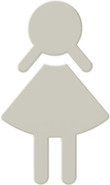 HEWI Symbol Frau 801.91.020 – Selbstklebendes Polyamid-Symbol in Rubinrot, 150 x 87 x 3 mm