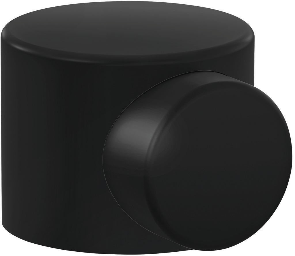 HEWI Bodentürpuffer 615 90 Ø 52 mm, Höhe 42,5 mm, tiefschwarz, Dübelmontage, diebstahlgeschützt