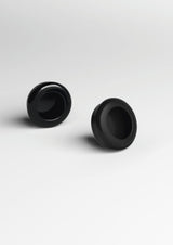 HEWI Schiebetürmuschel 538.60MLB Polyamid tiefschwarz matt für Holztüren ab 22 mm