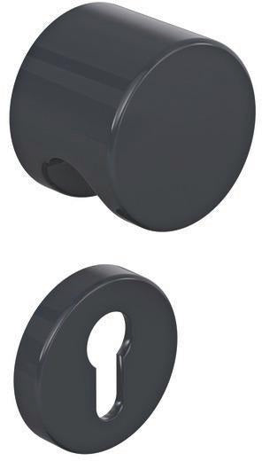 HEWI Wechselgarnitur 111R13.113 Kurzschild PZ rubinrot für Türstärke 38-48 mm