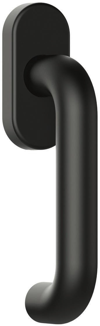 HEWI Fenstergriff 111PBFG PA 90 tiefschwarz matt 30mm Stift – DIN 18040, 7mm Vierkant