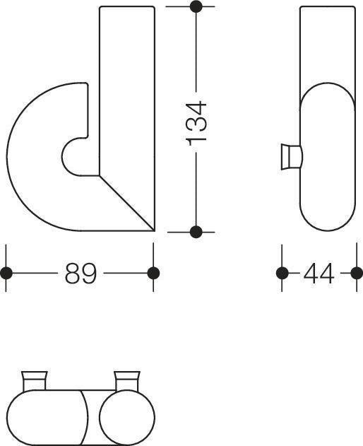 HEWI Hausnummer Ziffer 0 Spezial-Polyamid 99 reinweiß 165 mm Ø 33 mm