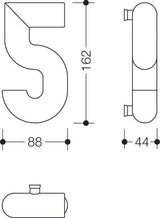 HEWI Hausnummer Ziffer 0 Spezial-Polyamid 99 reinweiß 165 mm Ø 33 mm