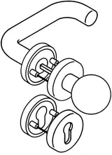 HEWI Wechselgarnitur 111R03.233 U-Form PZ DIN L/R Rosette Rubinrot
