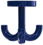 HEWI Dreifachhaken 477.90.050 – Drehbarer Mantelhaken, Polyamid, Stahlblau, Ø 50 mm