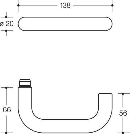 HEWI Kurzschildgarnitur 111R02.110 33 Rubinrot – Zimmergarnitur DIN EN 1906 Klasse 4, R-Technik
