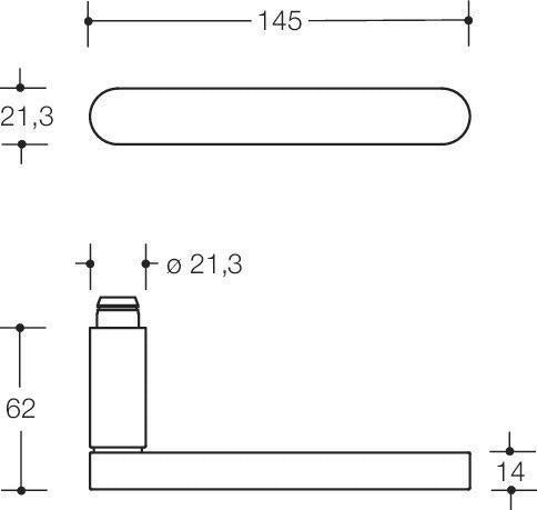 HEWI Rosettengarnitur 270XAH01.130 Edelstahl PZ DIN L/R für Zimmertüren
