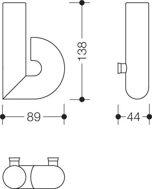 HEWI Hausnummer Ziffer 0 Spezial-Polyamid 99 reinweiß 165 mm Ø 33 mm