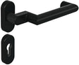 HEWI Rosettengarnitur 162PBR01.640 – Profiltürgarnitur PZ tiefschwarz matt für Türstärke 38,1–48,0 mm