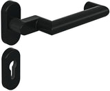 HEWI Rosettengarnitur 162PBR01.640 – Profiltürgarnitur PZ tiefschwarz matt für Türstärke 38,1–48,0 mm
