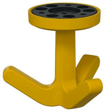 HEWI Dreifachhaken Serie 477 matt elastisch senfgelb H 69 mm – Kunststoff TPU