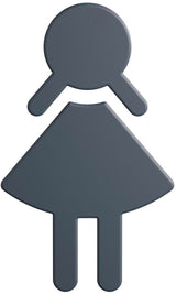 HEWI Symbol Frau 801.91.020 – Selbstklebendes Polyamid-Symbol in Rubinrot, 150 x 87 x 3 mm