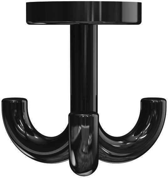 HEWI Dreifachhaken 477.90.050 – Drehbarer Mantelhaken, Polyamid, Stahlblau, Ø 50 mm