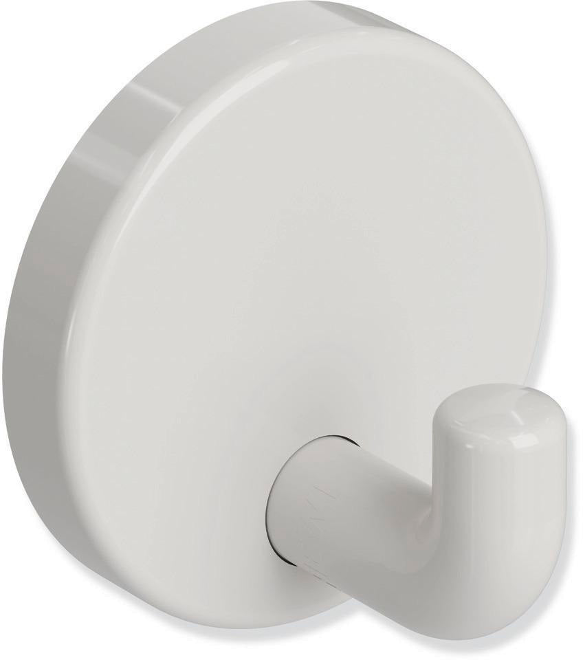 HEWI Einzelhaken 801.90.010 – Wandhaken in Rubinrot, Ø 40 mm, Polyamid