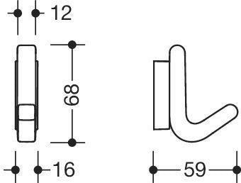HEWI Einzelhaken Serie 477 senfgelb – Elastischer Mantelhaken aus TPU mit matter Oberfläche