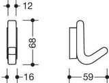 HEWI Einzelhaken Serie 477 senfgelb – Elastischer Mantelhaken aus TPU mit matter Oberfläche