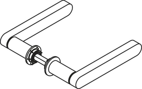 HEWI Türdrückerpaar 270XAM06.130 Edelstahl matte L-Form mit Vierkant 8 mm
