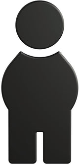 HEWI Symbol Mann 801.91.010 selbstklebend – Rubinrot, 150 mm, Polyamid