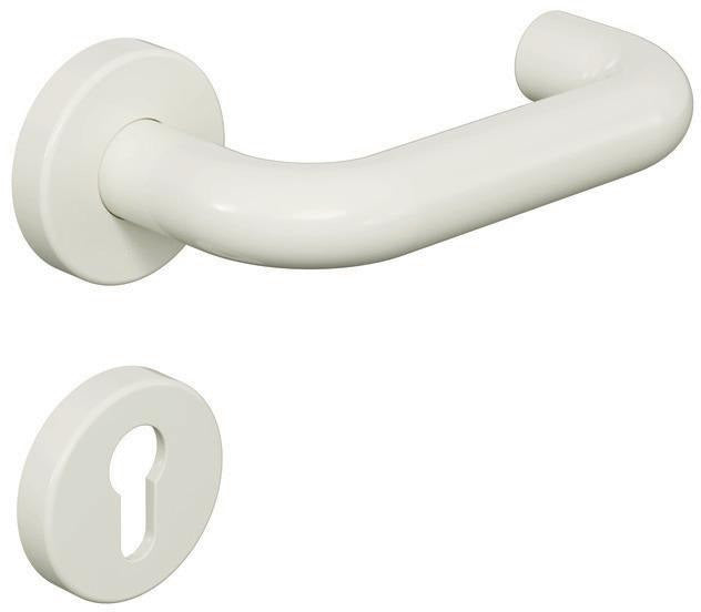 HEWI Rosetten-Drückergarnitur 111R02.230 U-Form FBM DIN L/R D/D – Rubinrot