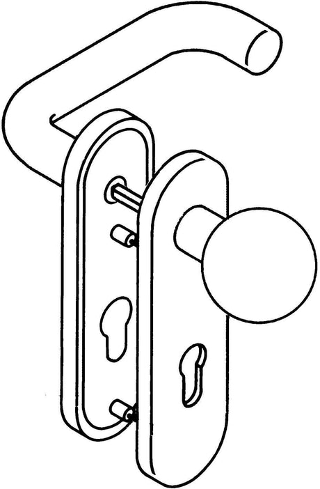 HEWI Wechselgarnitur 111R13.113 Kurzschild PZ rubinrot für Türstärke 38-48 mm