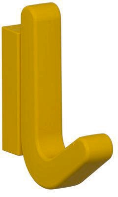 HEWI Einzelhaken Serie 477 senfgelb – Elastischer Mantelhaken aus TPU mit matter Oberfläche