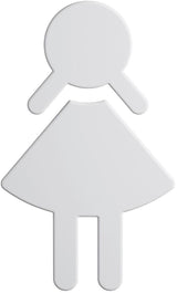 HEWI Symbol Frau 801.91.020 – Selbstklebendes Polyamid-Symbol in Rubinrot, 150 x 87 x 3 mm