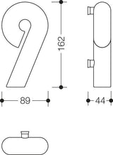 HEWI Hausnummer Ziffer 0 Spezial-Polyamid 99 reinweiß 165 mm Ø 33 mm