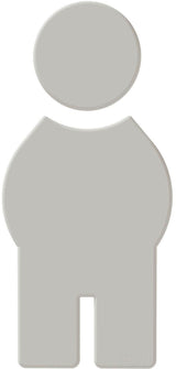 HEWI Symbol Mann 801.91.010 selbstklebend – Rubinrot, 150 mm, Polyamid