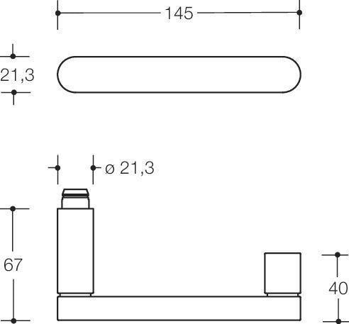 HEWI Rosettengarnitur 270XAH01.130 Edelstahl PZ DIN L/R für Zimmertüren