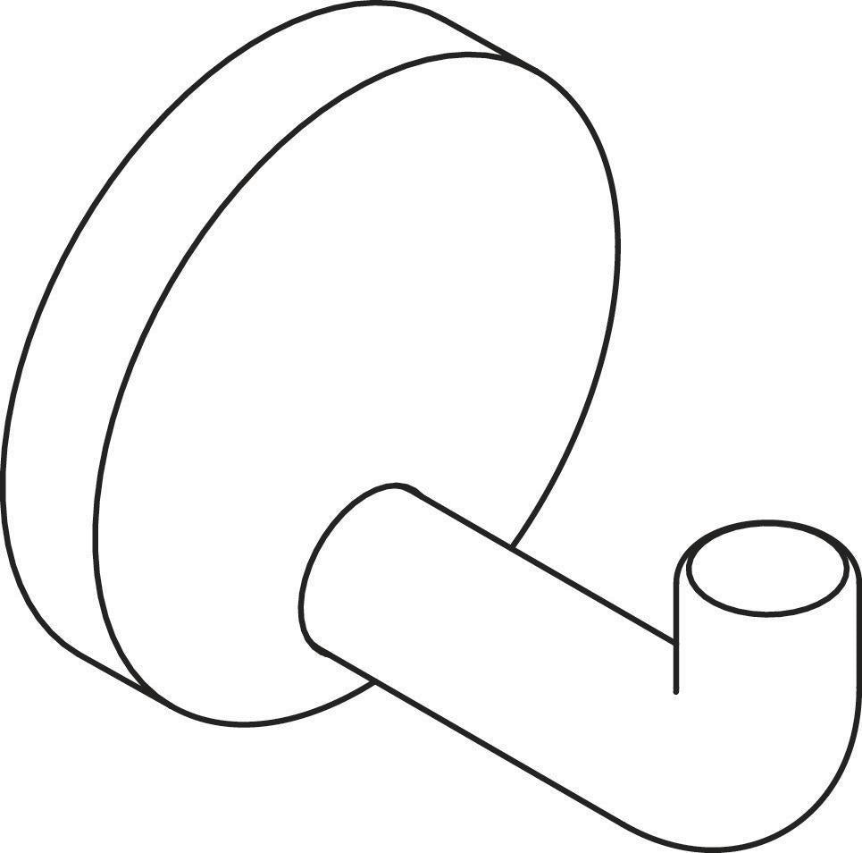 HEWI Einzelhaken 477.90.045 – Wandhaken in rubinrot, 65 mm Ausladung, Polyamid