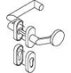 HEWI Profiltürgarnitur 162XAH03.647 Edelstahl PZ-PZ Wechselgarnitur für Türstärke 38,1-48 mm