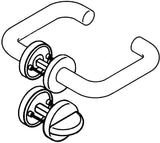 HEWI Rosetten-Drückergarnitur 111R02.230 U-Form FBM DIN L/R D/D – Rubinrot