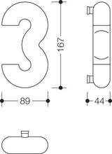 HEWI Hausnummer Ziffer 0 Spezial-Polyamid 99 reinweiß 165 mm Ø 33 mm