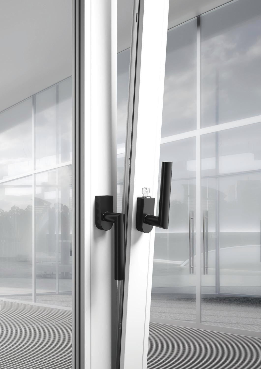 HEWI Fenstergriff 162XAFG.2 30mm – Edelstahl matt, abschließbar, für Kippen vor Drehen