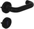 HEWI Zimmergarnitur 111PBR01.230 – U-Form Drückergarnitur, PZ, DIN L/R, tiefschwarz matt