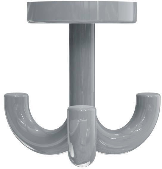 HEWI Dreifachhaken 477.90.050 – Drehbarer Mantelhaken, Polyamid, Stahlblau, Ø 50 mm