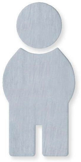 HEWI Symbol Barrierefrei 710XA.150.3 aus Edelstahl, selbstklebend, 150 x 135 mm, matt