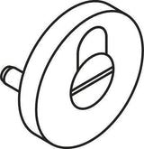 HEWI Schlüsselrosetten-Paar 306.23PB 90 – Rund, PZ, 55 mm, tiefschwarz matt, für Türstärke 38,1–48 mm