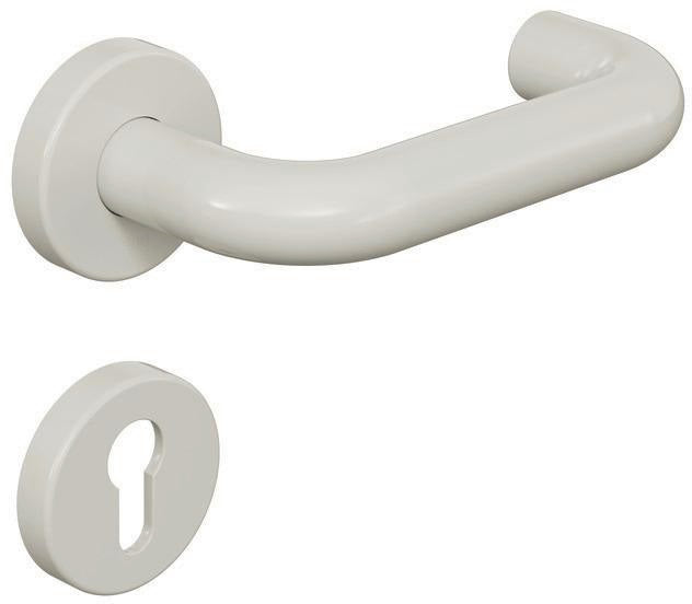 HEWI Rosetten-Drückergarnitur 111R02.230 U-Form FBM DIN L/R D/D – Rubinrot