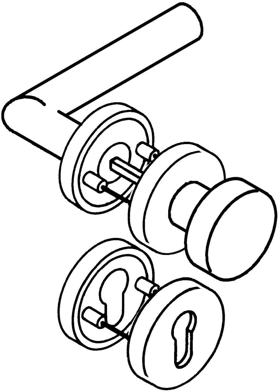 HEWI Feuerschutzgarnitur 162XAH13.237 Edelstahl PZ DIN L/R für Türstärke 38,1-48,0 mm