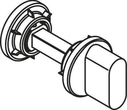 HEWI Schlüsselrosetten-Paar 306XAM aus Edelstahl matt, oval, selbstklebend, PZ