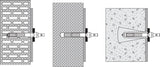 HEWI Rückenstütze Befestigungsset 801/805 Classic für Betonwände C20/C25
